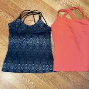 Prana tops - built in bra shelves